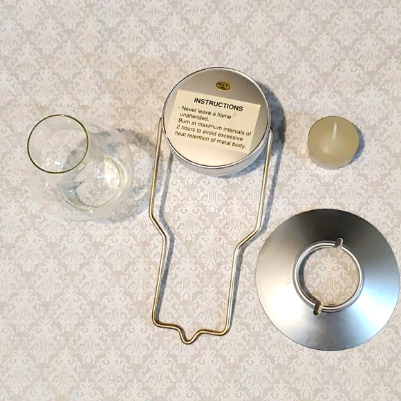 Lantern Tealight Candle Holder Tin & Glass CUTE Primitive Farmhouse Rugged - Picture 6 of 8